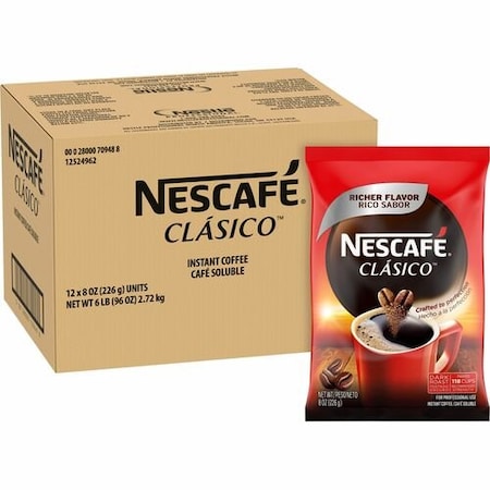 Nestle Coffee, Clasico, Dark, Instant, Pouch, 8 NES70948